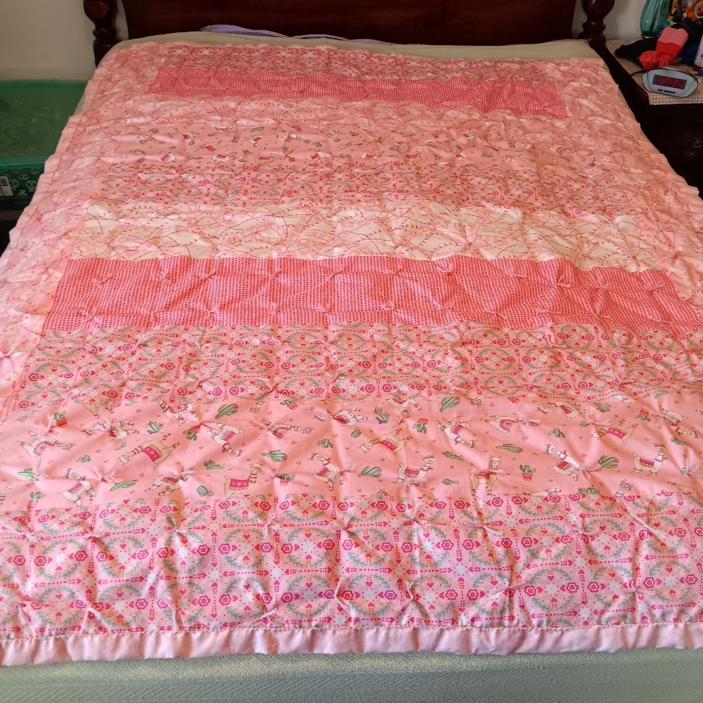 Handmade Llama Quilt